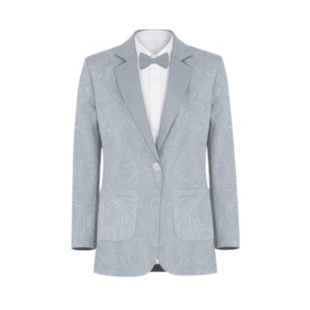 Dust Blue Paisley Suit and Tuxedo – Exact Color Match for David's Bridal Bridesmaid Dresses