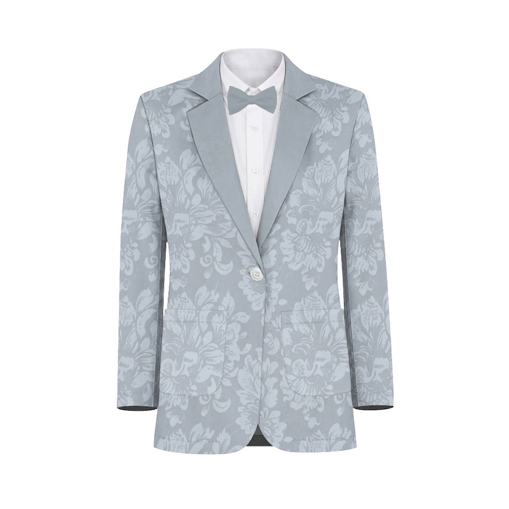 Dust Blue Shrubbery Suit and Tuxedo – Exact Color Match for David's Bridal Bridesmaid Dresses - Image 2