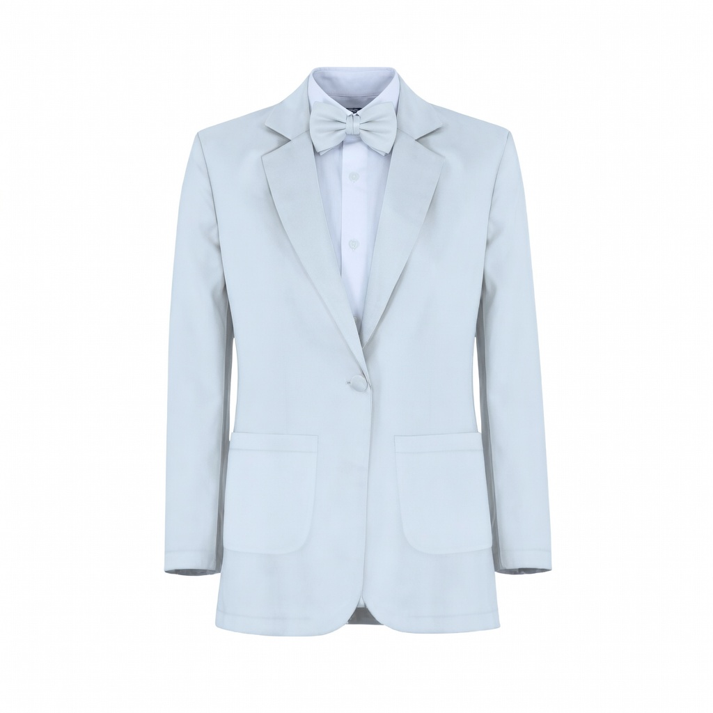 Dusty Blue Mesh Suit and Tuxedo - Exact Color Match for David's Bridal Bridesmaid Dresses - Image 2