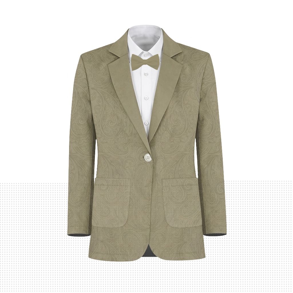 Eucalyptus Paisley Suit and Tuxedo – Exact Color Match for David's Bridal Bridesmaid Dresses - Image 2