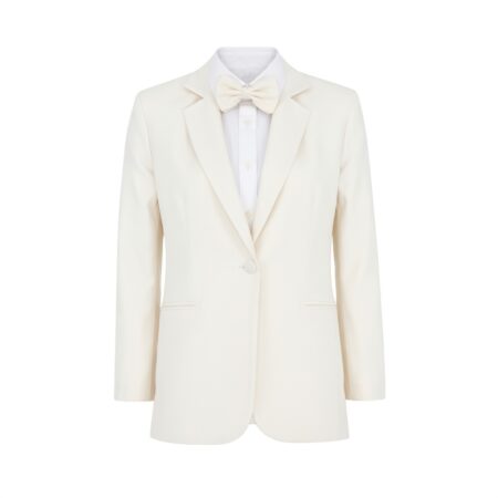Ivory Chiffon Suit and Tuxedo - Exact Color Match for David's Bridal Bridesmaid Dresses