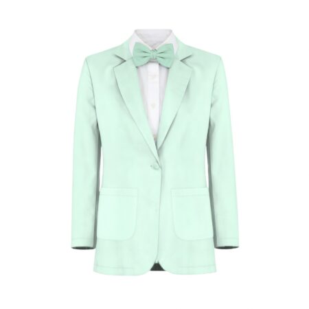 Mint Charmeuse Suit and Tuxedo - Exact Color Match for David's Bridal Bridesmaid Dresses