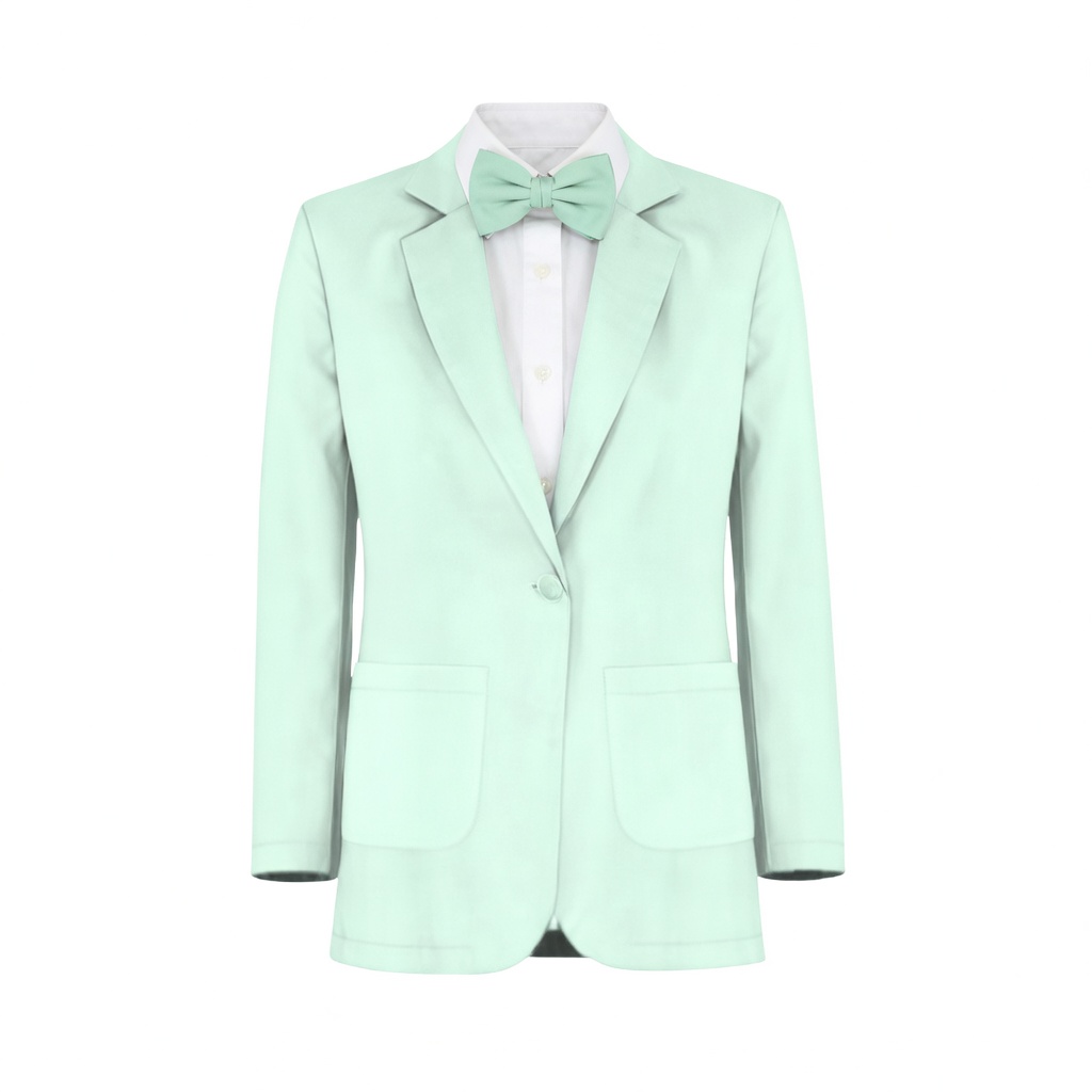 Mint Charmeuse Suit and Tuxedo - Exact Color Match for David's Bridal Bridesmaid Dresses - Image 2