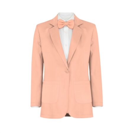 Orange Sorbet Charmeuse Suit and Tuxedo - Exact Color Match for David's Bridal Bridesmaid Dresses