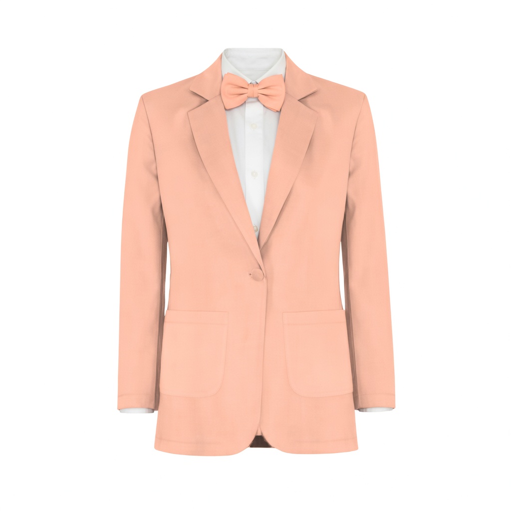 Orange Sorbet Mesh Suit and Tuxedo - Exact Color Match for David's Bridal Bridesmaid Dresses - Image 2