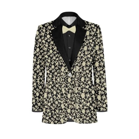 Pale Yellow Black Vines Suit and Tuxedo – Exact Color Match for David's Bridal Bridesmaid Dresses