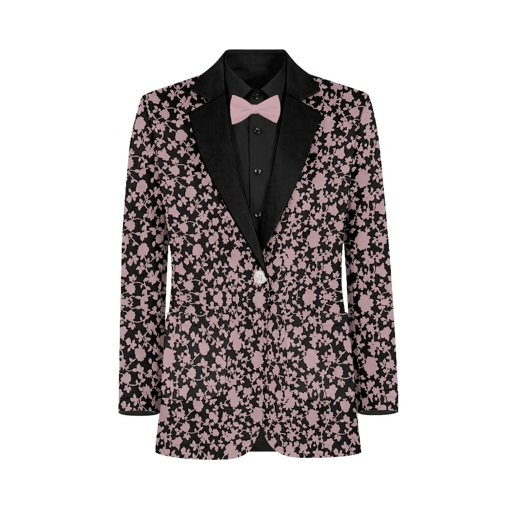 Quartz Black Vines Suit and Tuxedo – Exact Color Match for David's Bridal Bridesmaid Dresses - Image 2