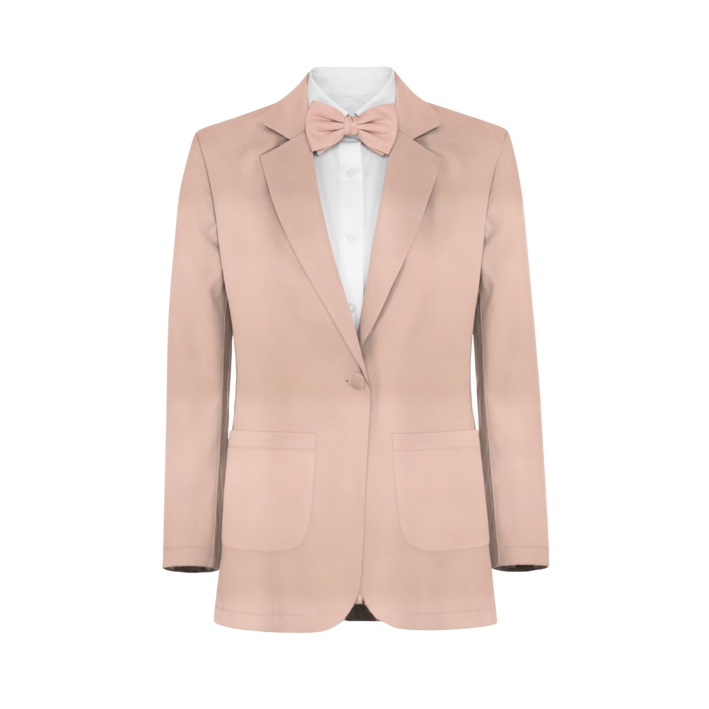 Sand Charmeuse Suit and Tuxedo - Exact Color Match for David's Bridal Bridesmaid Dresses - Image 2