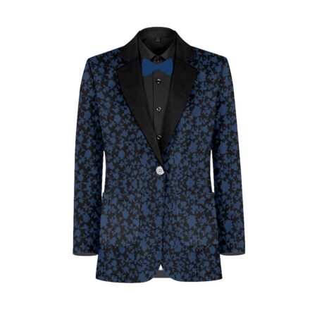 Sapphire Black Vines Suit and Tuxedo – Exact Color Match for David's Bridal Bridesmaid Dresses