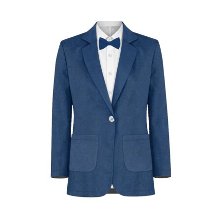 Sapphire Paisley Suit and Tuxedo – Exact Color Match for David's Bridal Bridesmaid Dresses