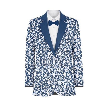 Sapphire White Vines Suit and Tuxedo – Exact Color Match for David's Bridal Bridesmaid Dresses
