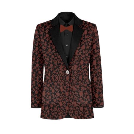 Sienna Black Vines Suit and Tuxedo – Exact Color Match for David's Bridal Bridesmaid Dresses