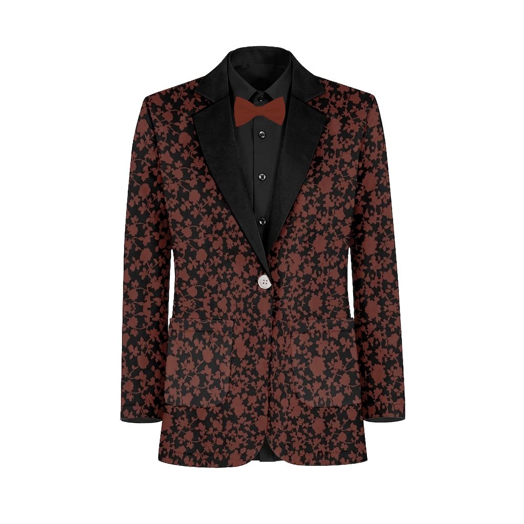 Sienna Black Vines Suit and Tuxedo – Exact Color Match for David's Bridal Bridesmaid Dresses - Image 2