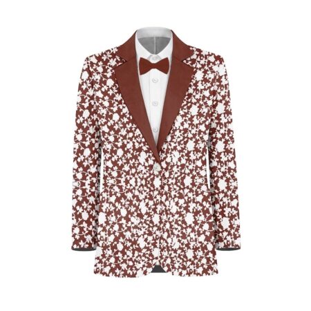 Sienna White Vines Suit and Tuxedo – Exact Color Match for David's Bridal Bridesmaid Dresses