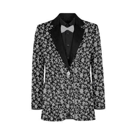 Silver Black Vines Suit and Tuxedo – Exact Color Match for David's Bridal Bridesmaid Dresses