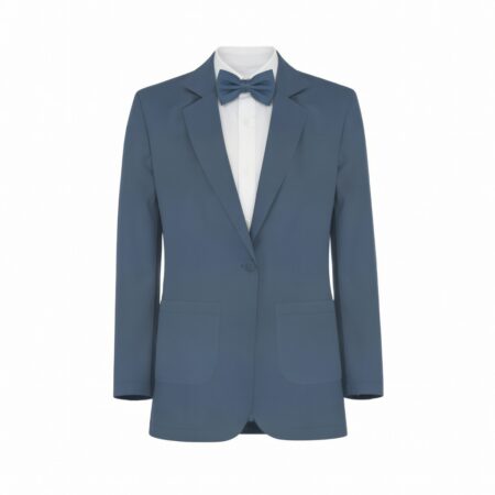 Steel Blue Charmeuse Suit and Tuxedo - Exact Color Match for David's Bridal Bridesmaid Dresses