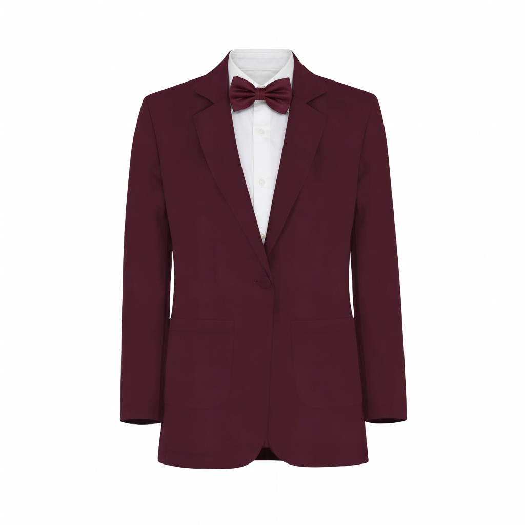 Wine Chiffon Suit and Tuxedo - Exact Color Match for David's Bridal Bridesmaid Dresses - Image 2