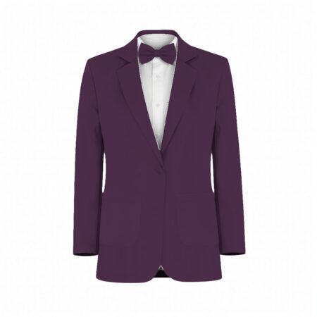 Aubergine Lux Chiffon Suit and Tuxedo – Exact Color Match for Dessy Bridesmaid Dresses
