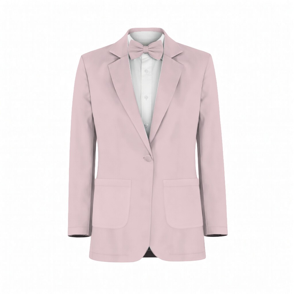 Blush Lux Chiffon Suit and Tuxedo – Exact Color Match for Dessy Bridesmaid Dresses - Image 2
