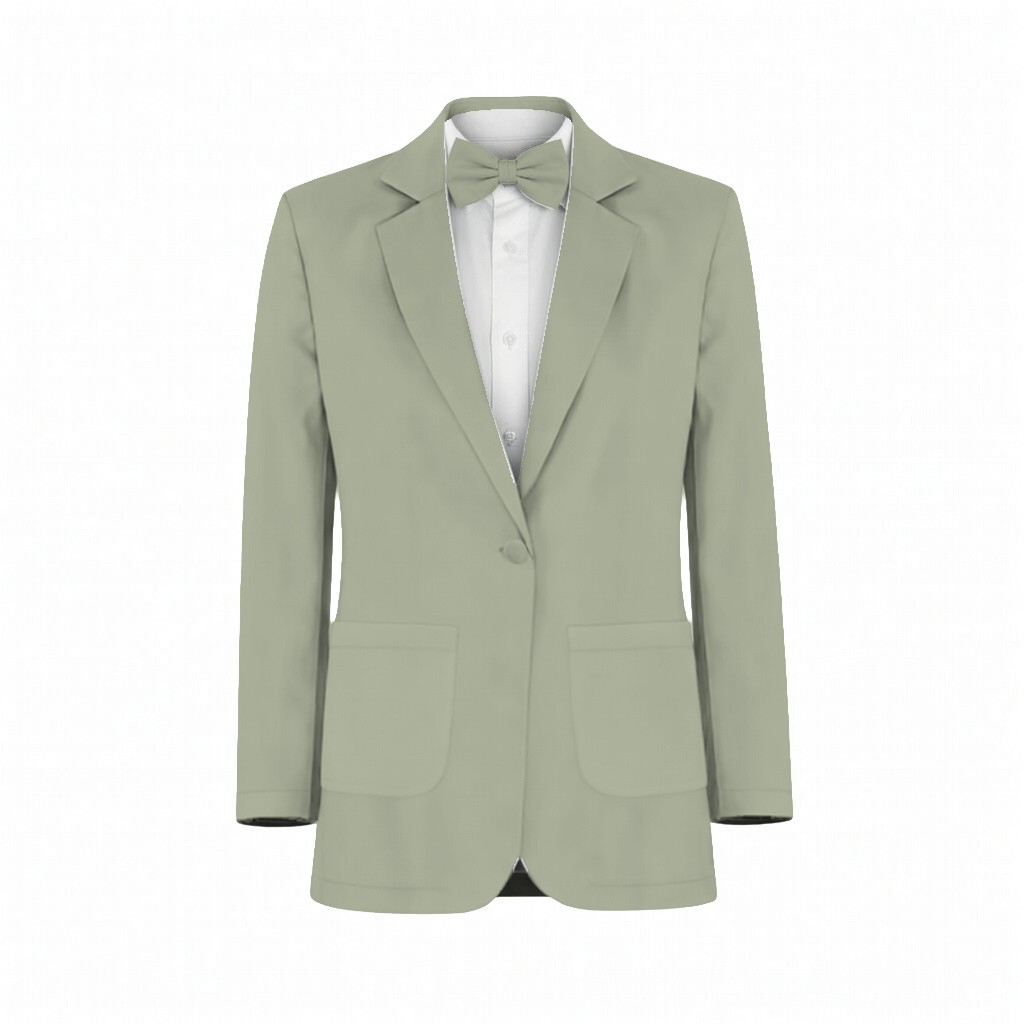 Sage Lux Chiffon Suit and Tuxedo – Exact Color Match for Dessy Bridesmaid Dresses - Image 2
