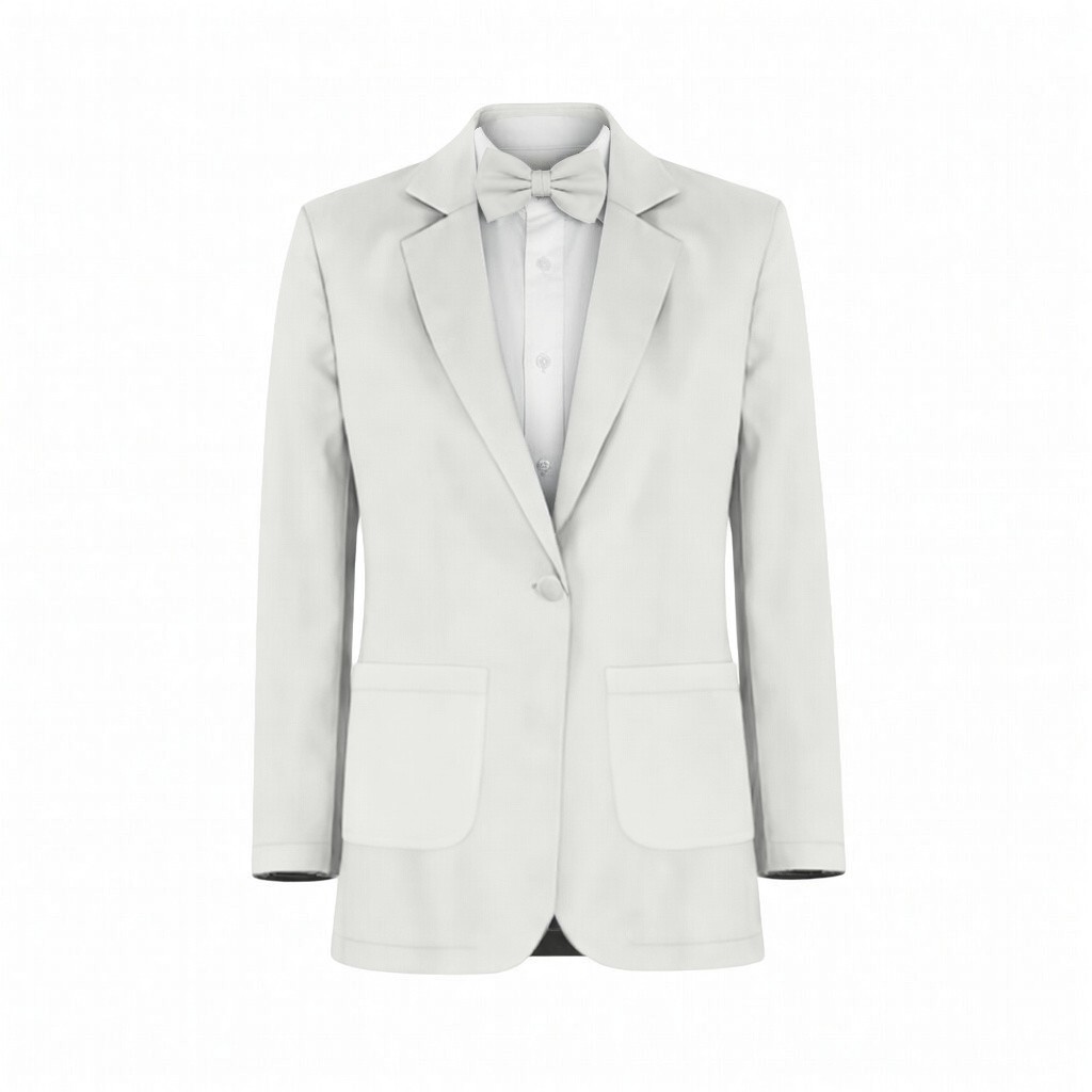 White Satin Twill Suit and Tuxedo – Exact Color Match for Dessy Bridesmaid Dresses - Image 2
