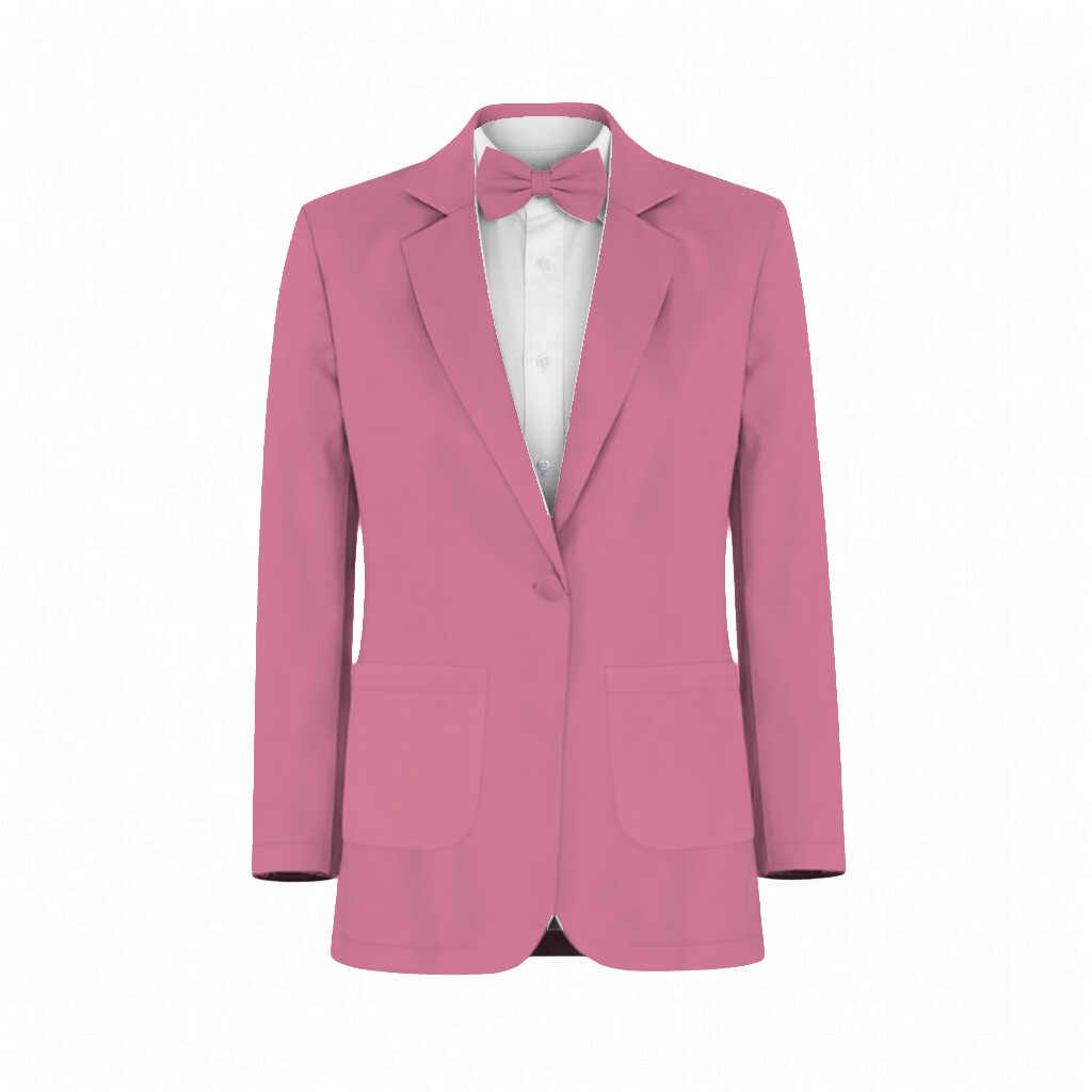 Orchid Pink Whisper Satin Suit and Tuxedo – Exact Color Match for Dessy Bridesmaid Dresses - Image 2
