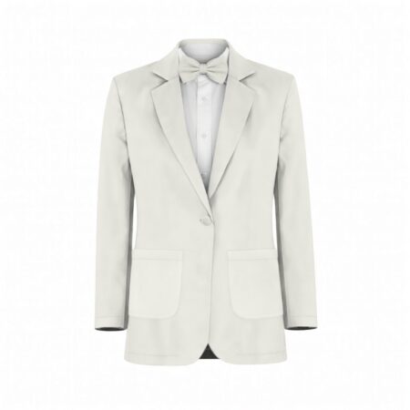 Ivory Chiffon Suit and Tuxedo – Exact Color Match for Kennedy Blue Bridesmaid Dresses