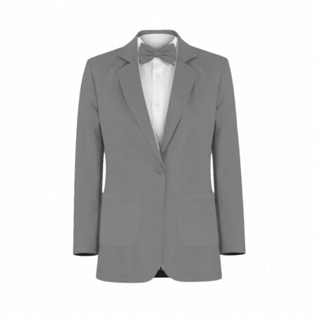 White Chiffon Suit and Tuxedo – Exact Color Match for Kennedy Blue Bridesmaid Dresses