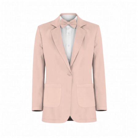 Blush Luxe Satin Suit and Tuxedo – Exact Color Match for Kennedy Blue Bridesmaid Dresses