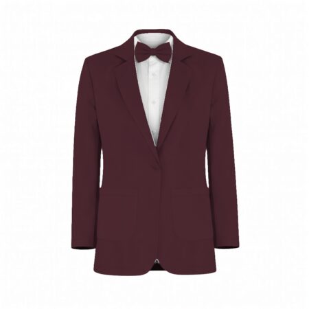 Bordeaux Luxe Satin Suit and Tuxedo – Exact Color Match for Kennedy Blue Bridesmaid Dresses