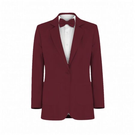 Maroon Luxe Satin Suit and Tuxedo – Exact Color Match for Kennedy Blue Bridesmaid Dresses