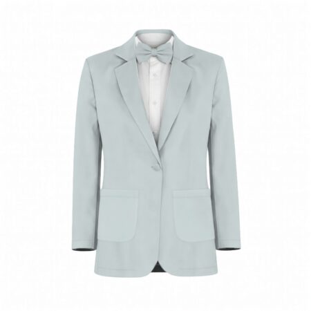 Platinum Pale Blue Luxe Satin Suit and Tuxedo – Exact Color Match for Kennedy Blue Bridesmaid Dresses