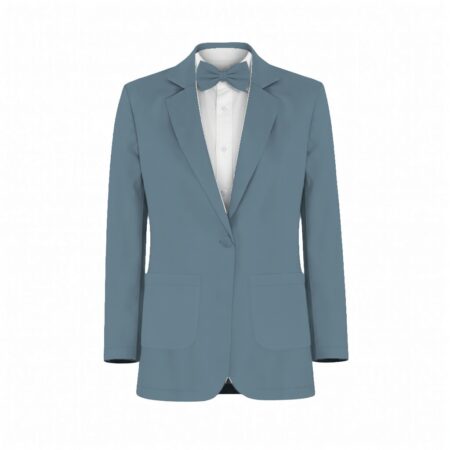Slate Blue Luxe Satin Suit and Tuxedo – Exact Color Match for Kennedy Blue Bridesmaid Dresses