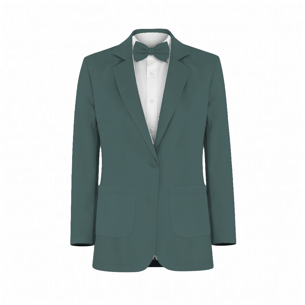 Jade Satin Suit and Tuxedo – Exact Color Match for Kennedy Blue Bridesmaid Dresses - Image 2