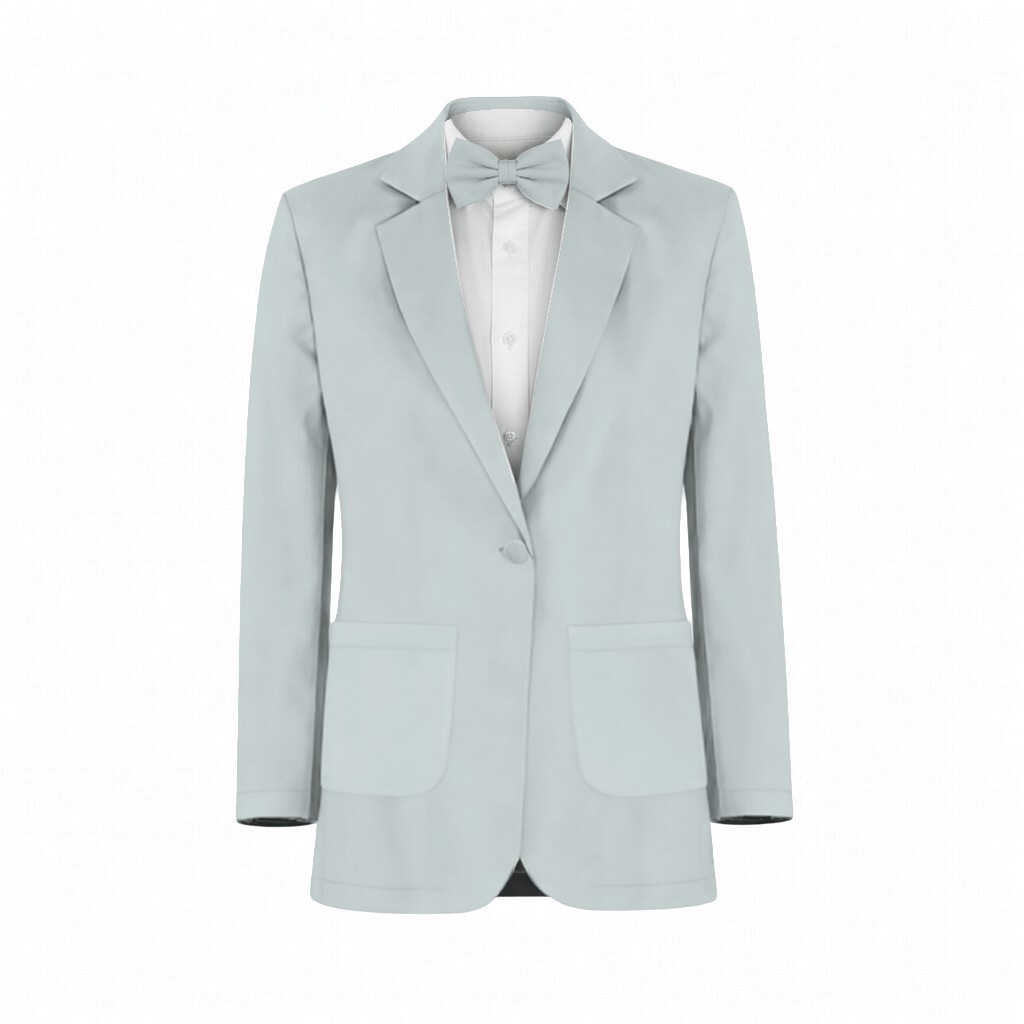 Platinum Pale Blue Satin Suit and Tuxedo – Exact Color Match for Kennedy Blue Bridesmaid Dresses - Image 2