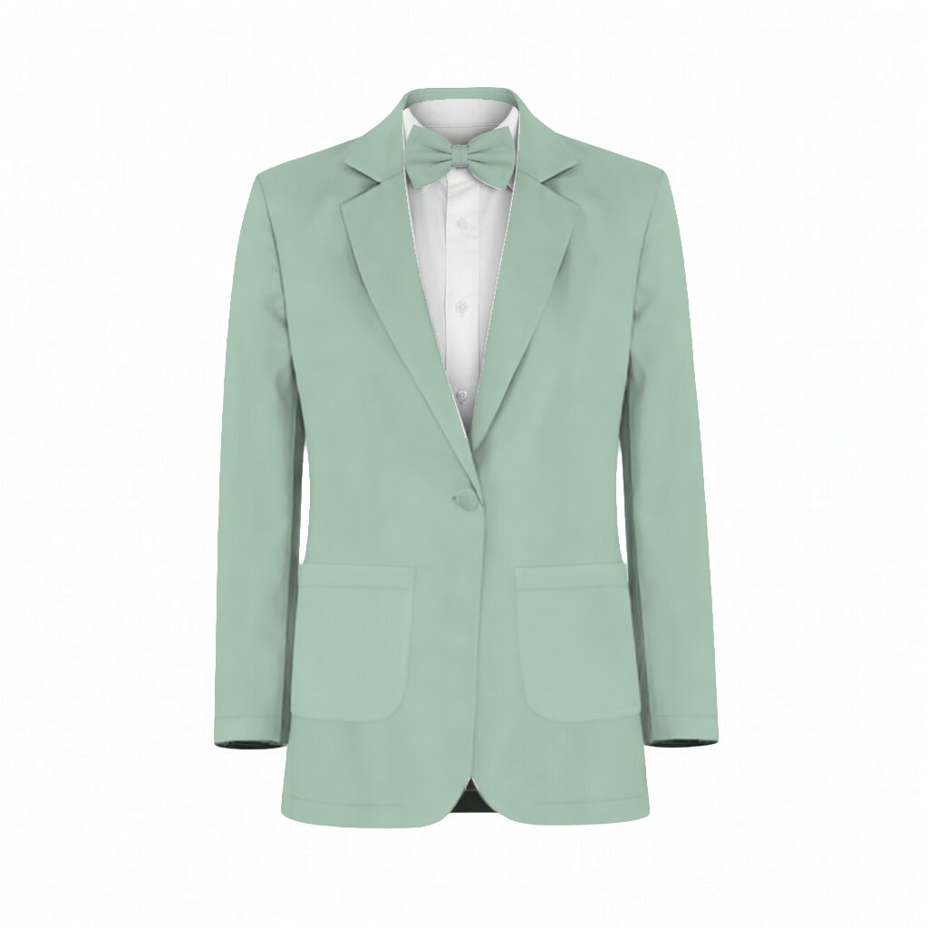 Sea Glass Satin Suit and Tuxedo – Exact Color Match for Kennedy Blue Bridesmaid Dresses - Image 2