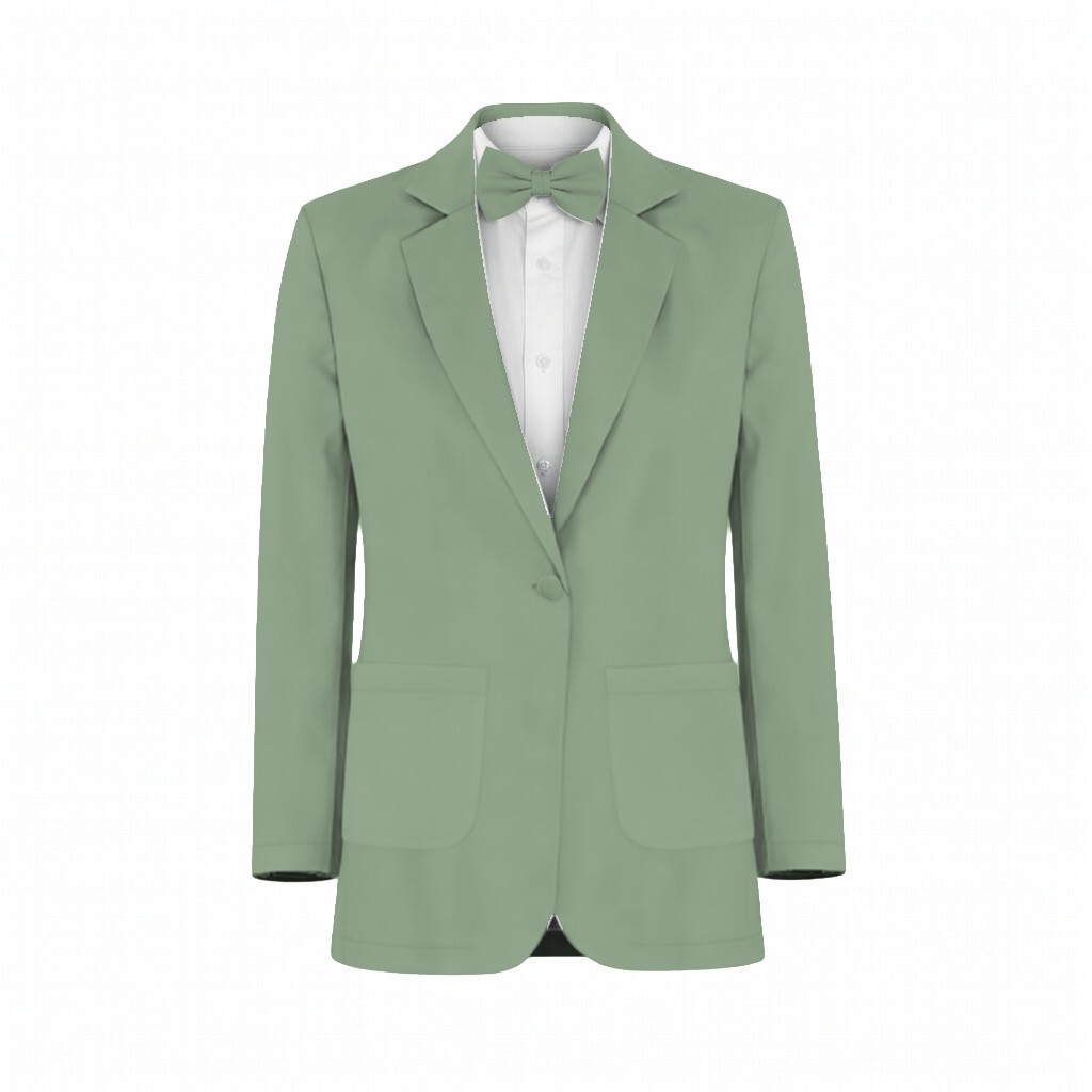 platinum green floral Satin Suit and Tuxedo – Exact Color Match for Kennedy Blue Bridesmaid Dresses - Image 2