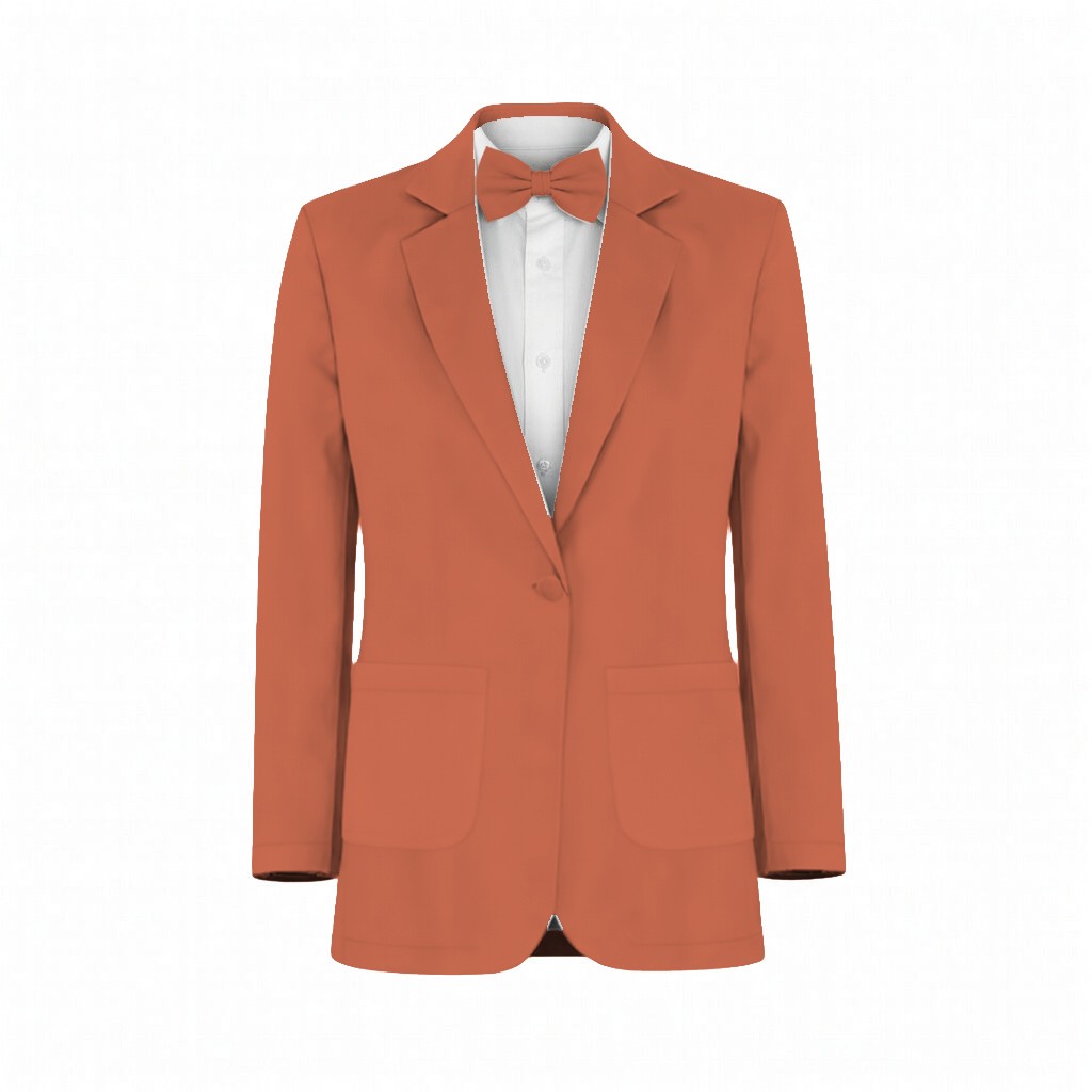 Coral Velvet Suit and Tuxedo – Exact Color Match for Kennedy Blue Bridesmaid Dresses - Image 2