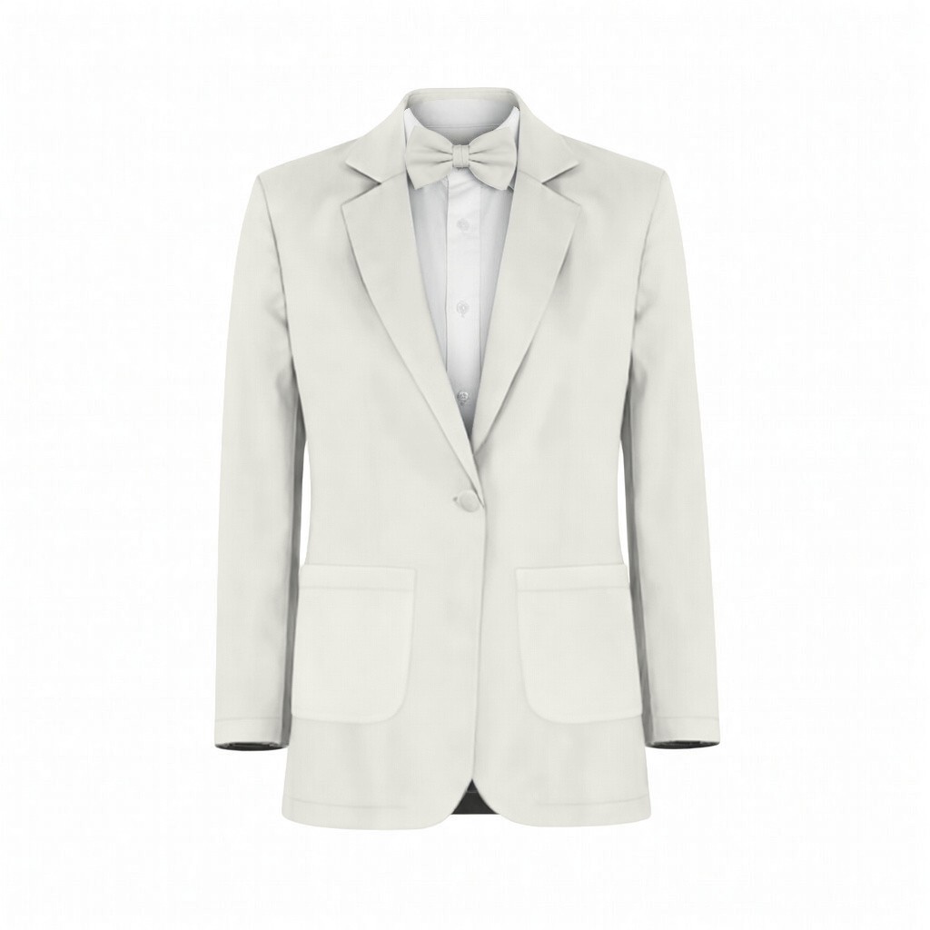 Ivory Velvet Suit and Tuxedo – Exact Color Match for Kennedy Blue Bridesmaid Dresses - Image 2