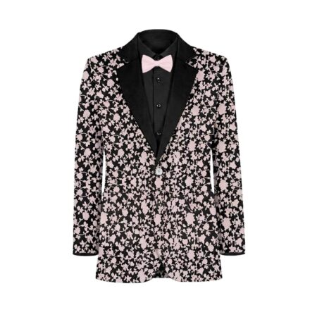 Blossom Black Vines Suit and Tuxedo – Exact Color Match for Kennedy Blue Bridesmaid Dresses