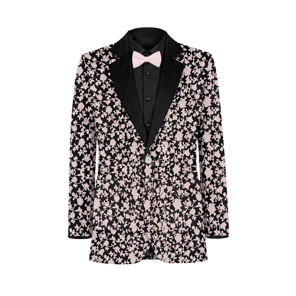 Blossom Black Vines Suit and Tuxedo – Exact Color Match for Kennedy Blue Bridesmaid Dresses - Image 2