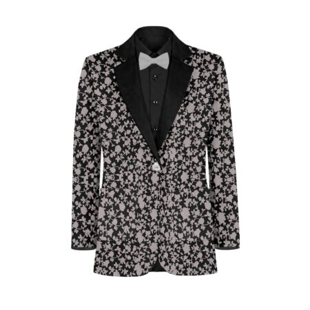 Dove Black Vines Suit and Tuxedo – Exact Color Match for Kennedy Blue Bridesmaid Dresses