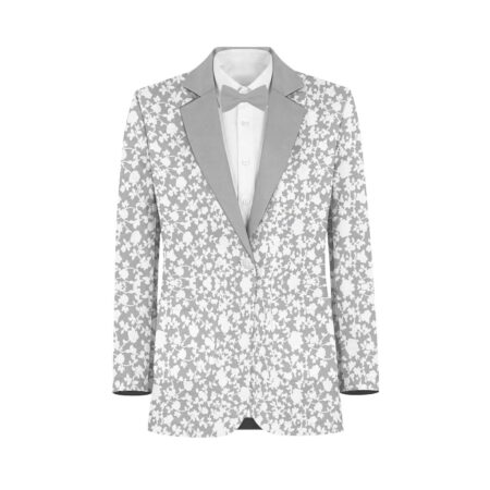 Dove White Vines Suit and Tuxedo – Exact Color Match for Kennedy Blue Bridesmaid Dresses