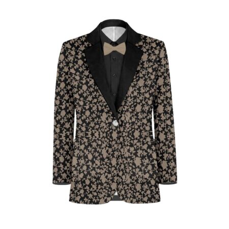 Fawn Black Vines Suit and Tuxedo – Exact Color Match for Kennedy Blue Bridesmaid Dresses