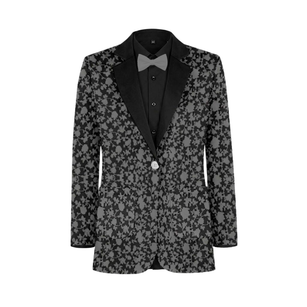 Grey Black Vines Suit and Tuxedo – Exact Color Match for Kennedy Blue Bridesmaid Dresses - Image 2