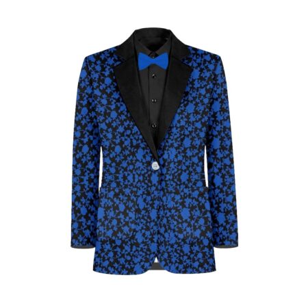 Sapphire Black Vines Suit and Tuxedo – Exact Color Match for Kennedy Blue Bridesmaid Dresses