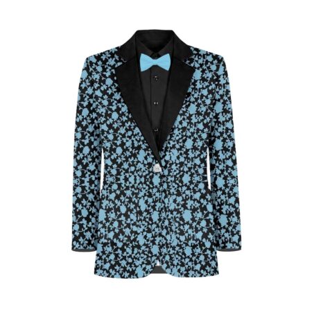 Sky Black Vines Suit and Tuxedo – Exact Color Match for Kennedy Blue Bridesmaid Dresses