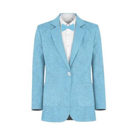Sky Paisley Suit and Tuxedo – Exact Color Match for Kennedy Blue Bridesmaid Dresses