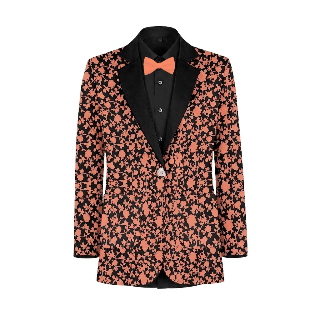 Sunset Black Vines Suit and Tuxedo – Exact Color Match for Kennedy Blue Bridesmaid Dresses - Image 2