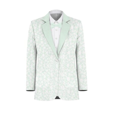 Apple Green White Vines Suit and Tuxedo – Exact Color Match for Lulus Bridesmaid Dresses